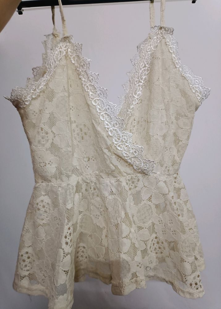 Lace Trim Cami Top