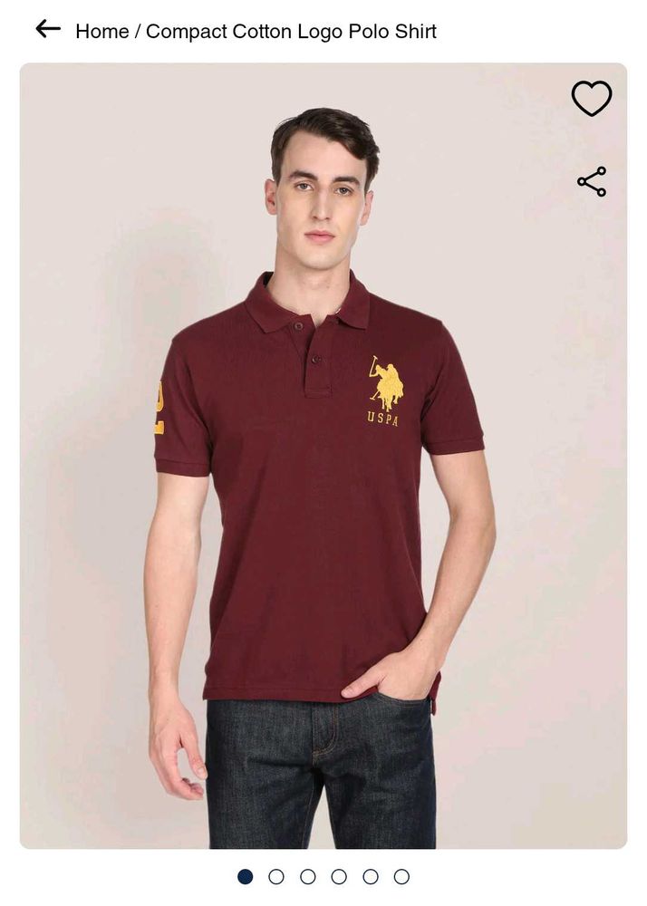 USPA Maroon Polo Shirt - Size M