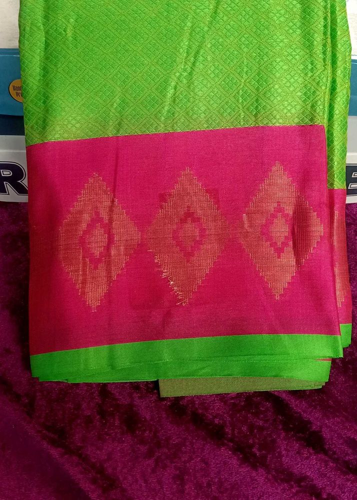 Green &amp; Pink Saree