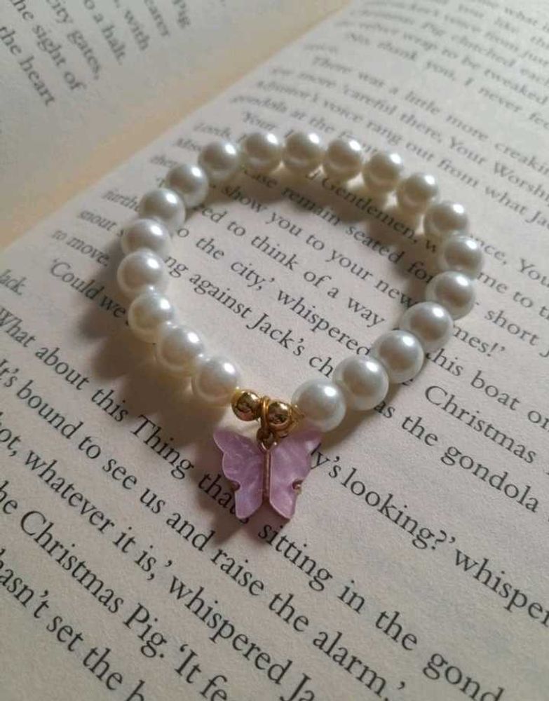 Butterfly Pearl Bracele🦋🌸