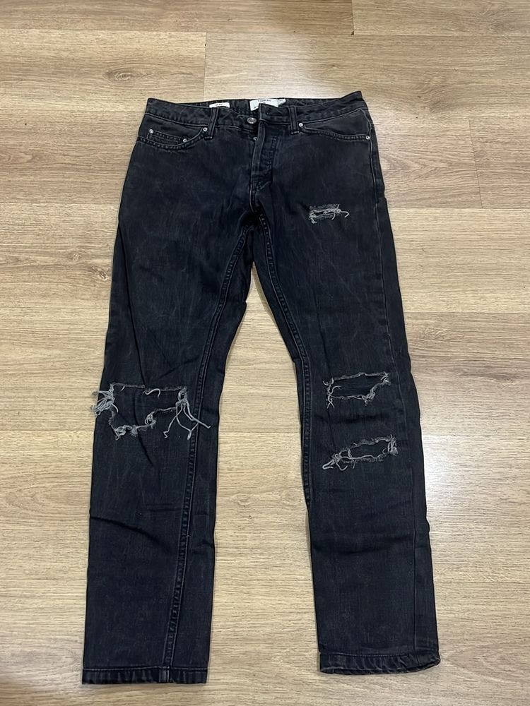 Acid Wash Topman Ripped Jeans Size 28 Inch