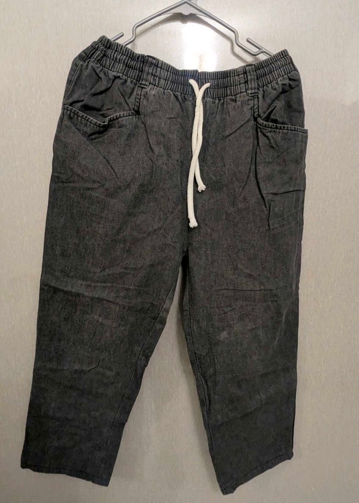 Casual Gray Denim Pants