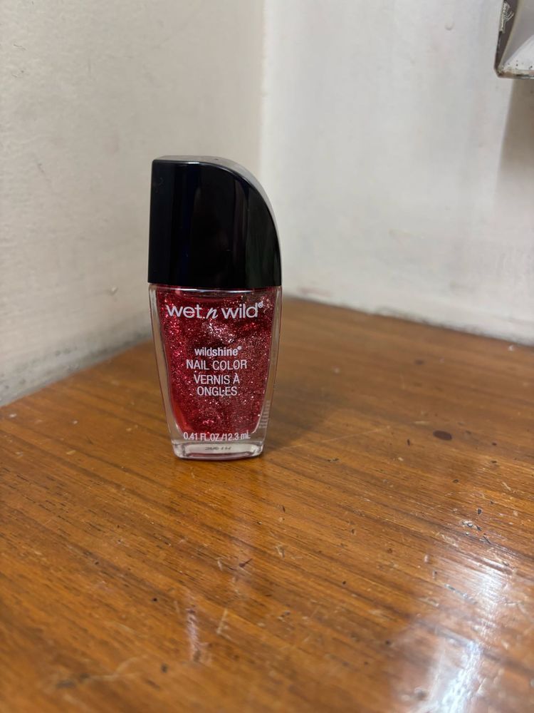 Wet n Wild Red Glitter Nail Polish