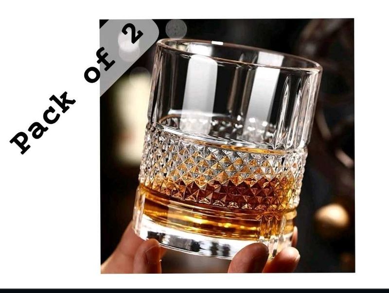 💥Brand New Crystal Whiskey Glasses Set of 2