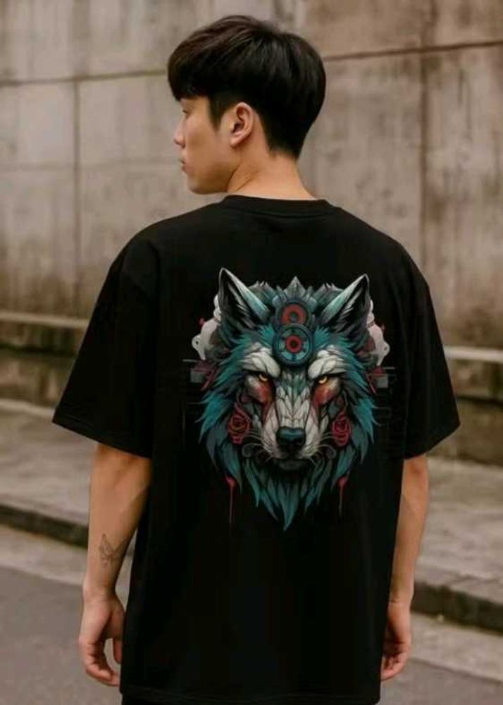 Cool Wolf Graphic Black T-Shirt
