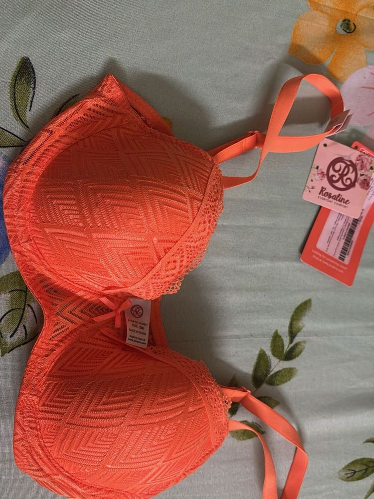 Rosaline Orange Bra underwired padded