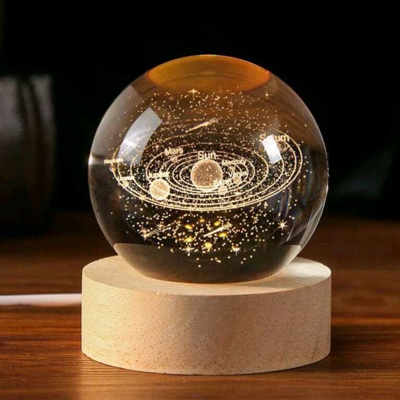 Solar System Crystal Ball Night Light