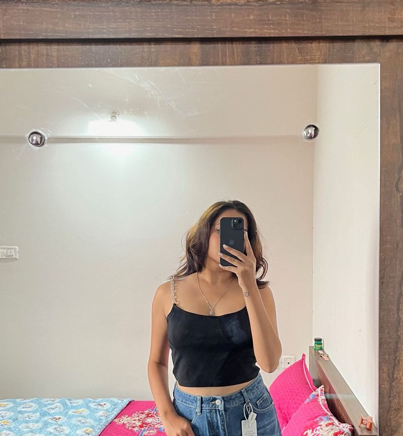 Black Chain Strap Tank Top