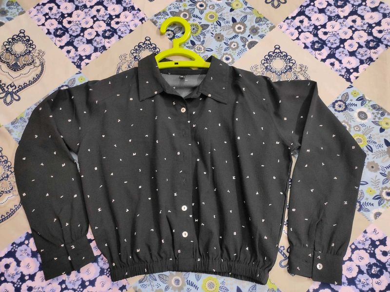 Cute Black Shirt Style Top