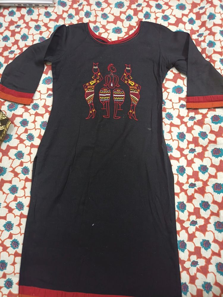 Black Daily wear Women Kurti