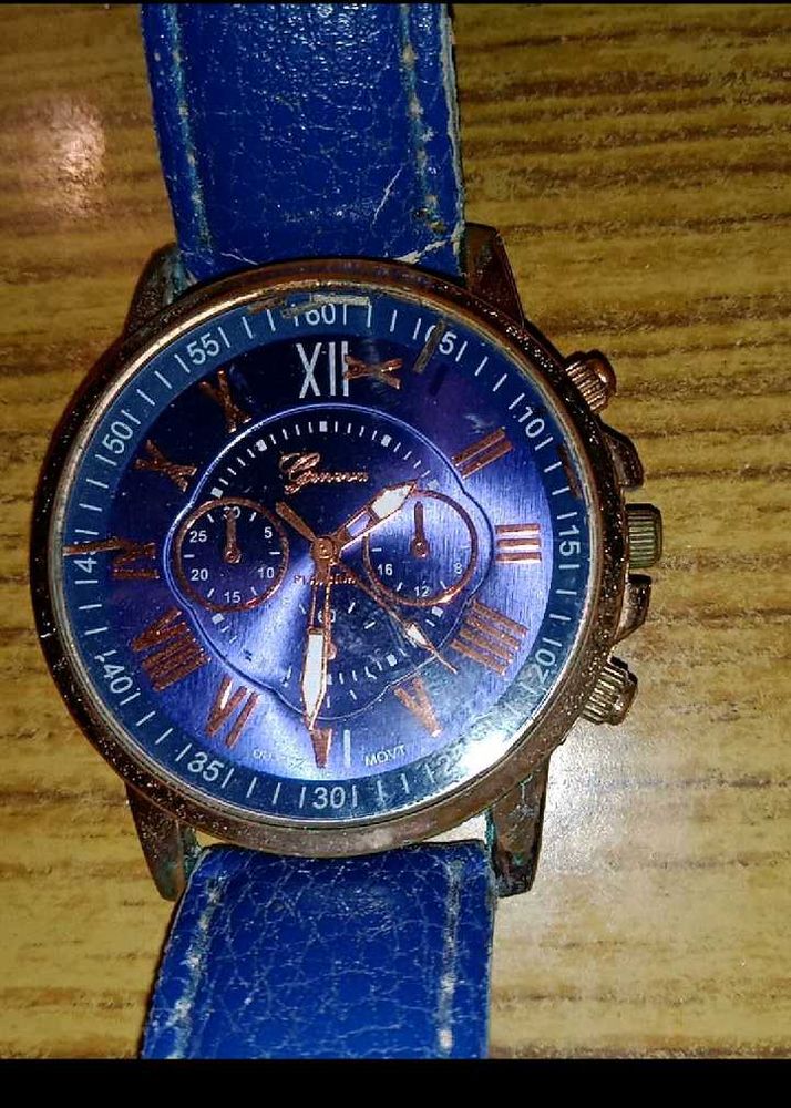 Vintage Geneva Blue Watch