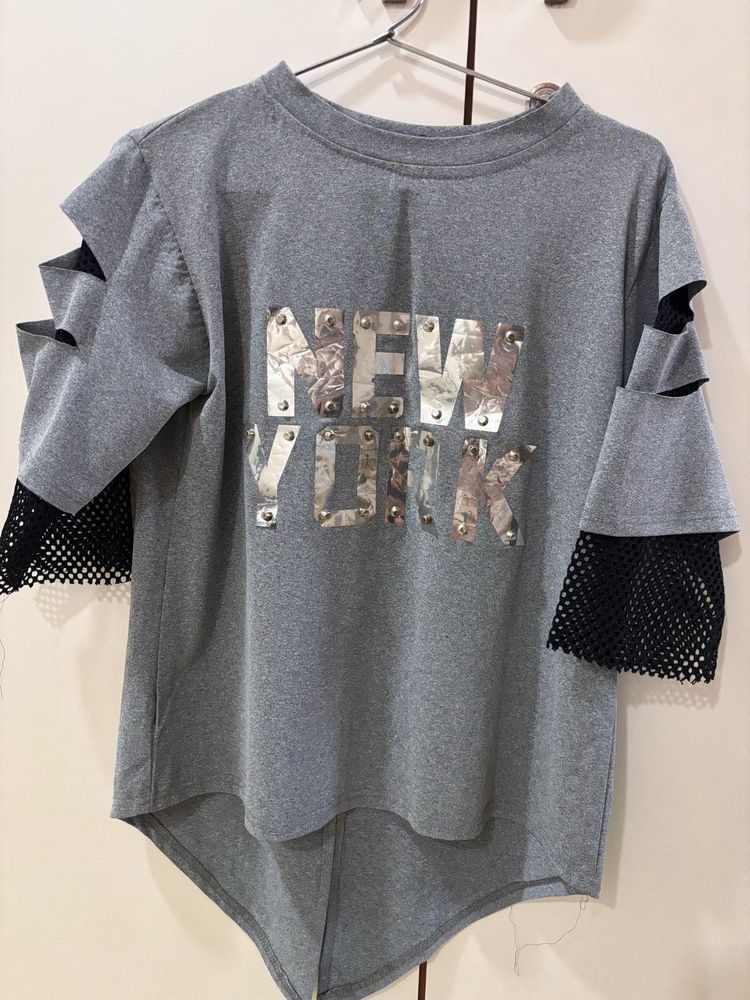 Gray &#39;New York&#39; Tee