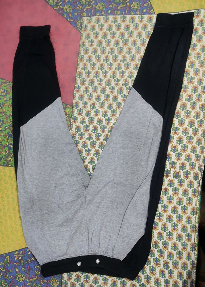 Mens Joggers Black And Gray Colour Stretchable