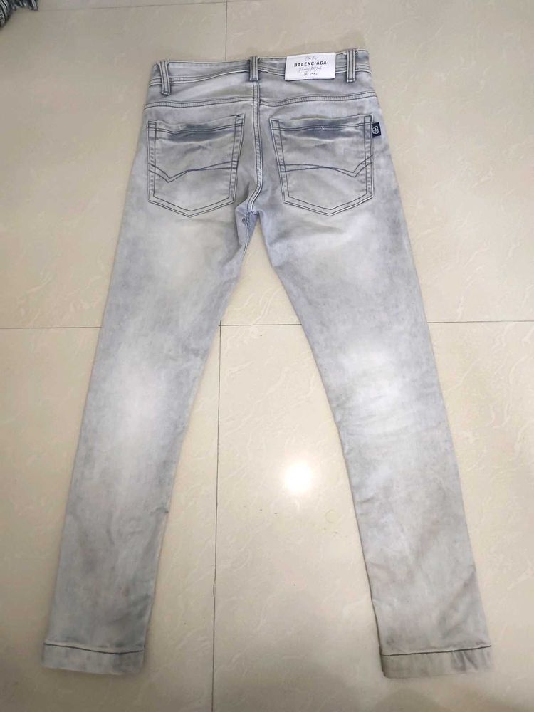 Balenciaga Gray Wash Jeans