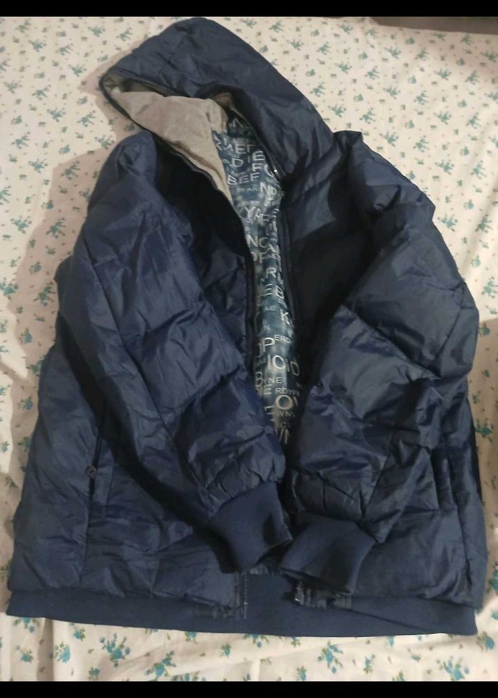 Navy Blue Puffer Jacket