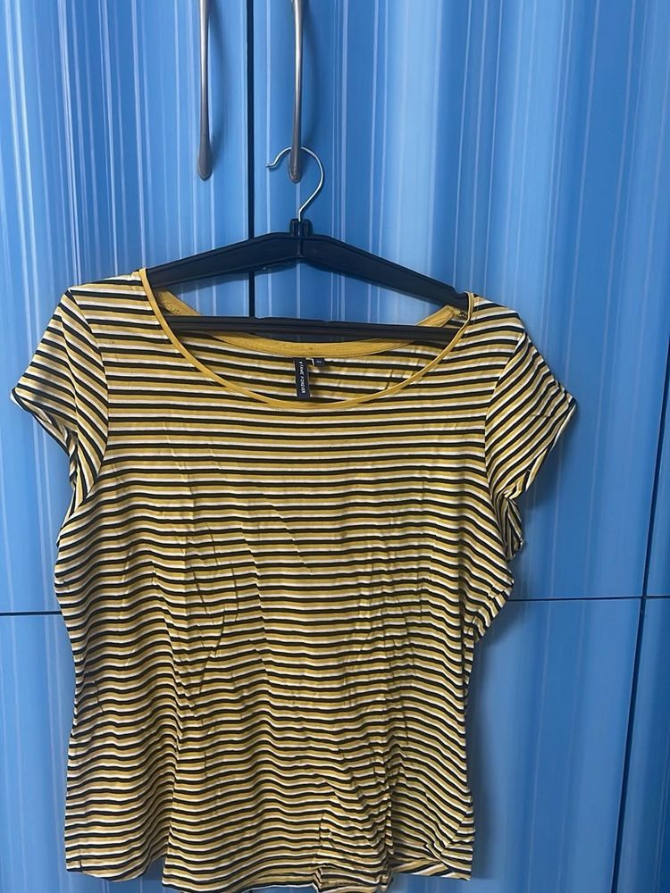 Fame Forever Striped Tee-xl Size