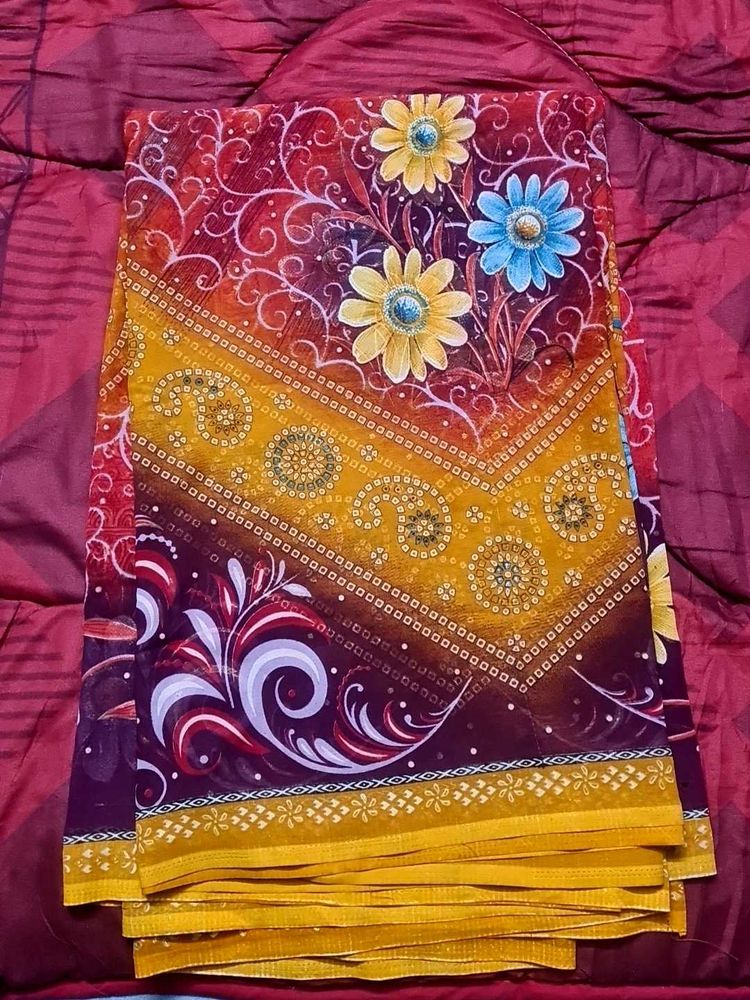 Multicolor Floral Saree
