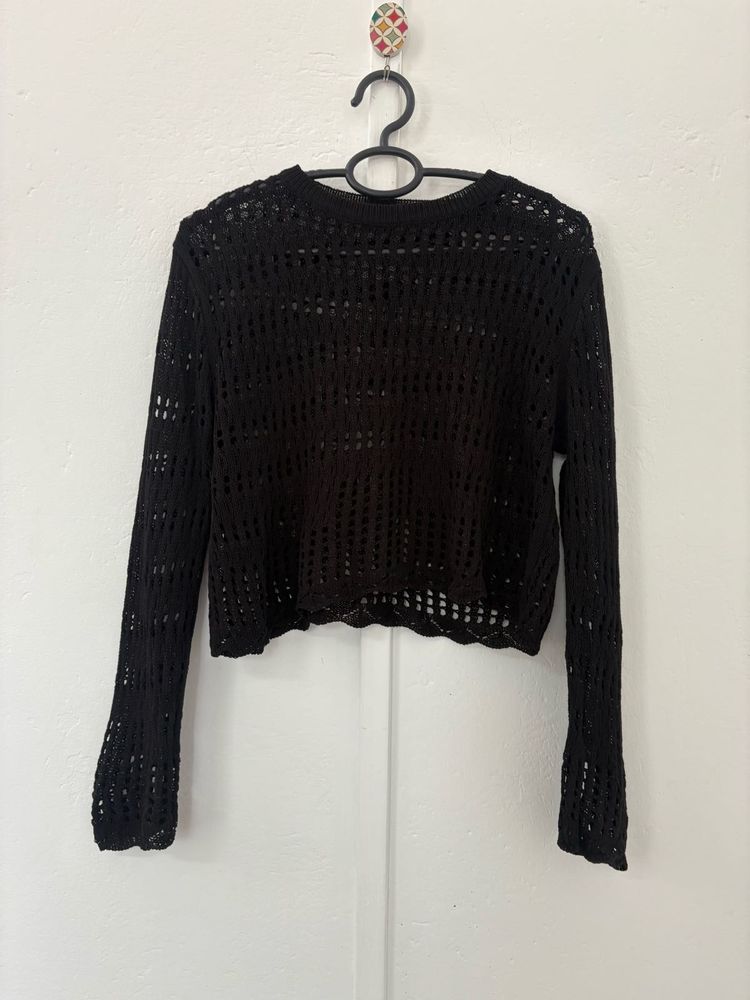 Black Boho Top