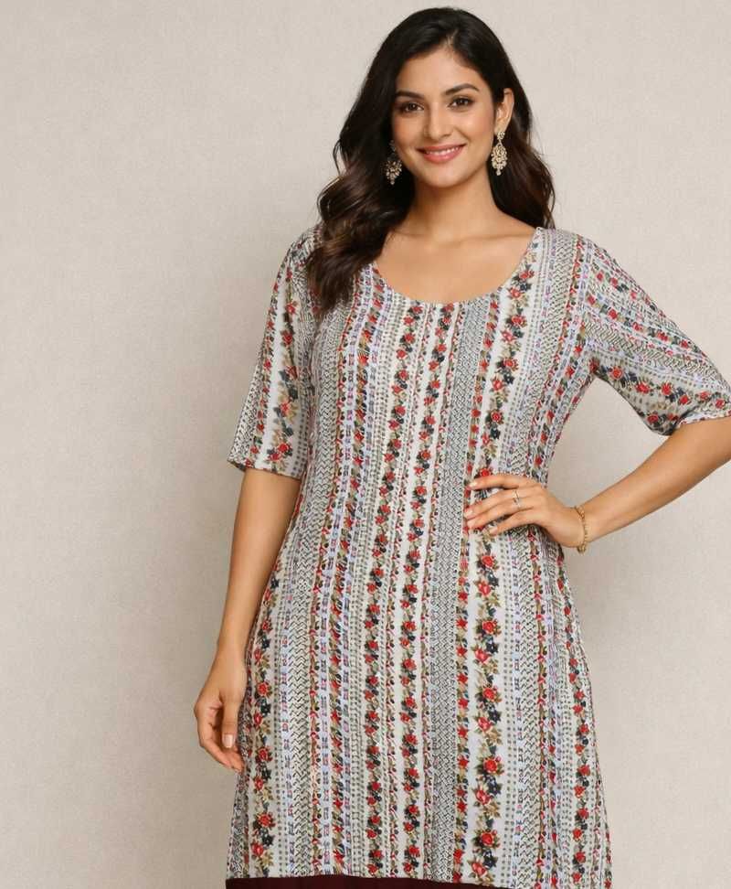 Floral Print Kurta Dress💞💖
