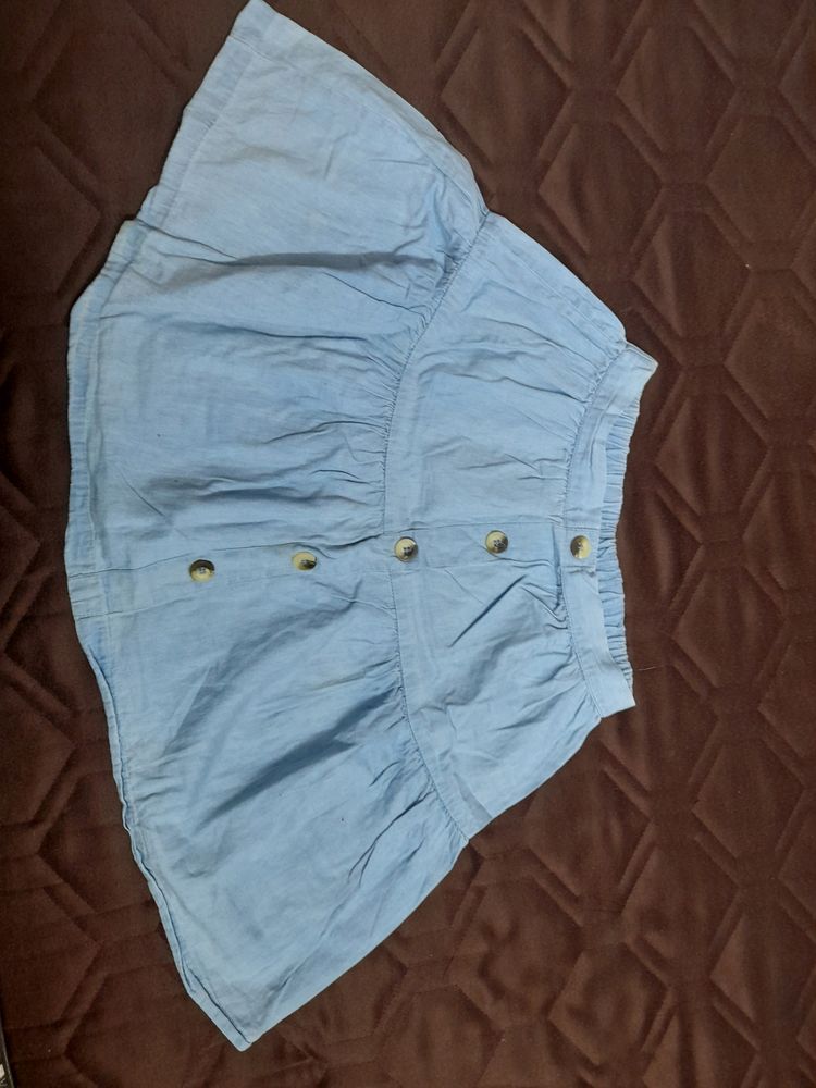 Blue Mini Skirt