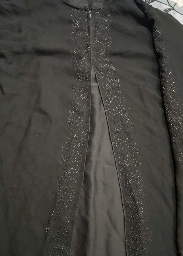 Elegant Black Abaya with Embellishments