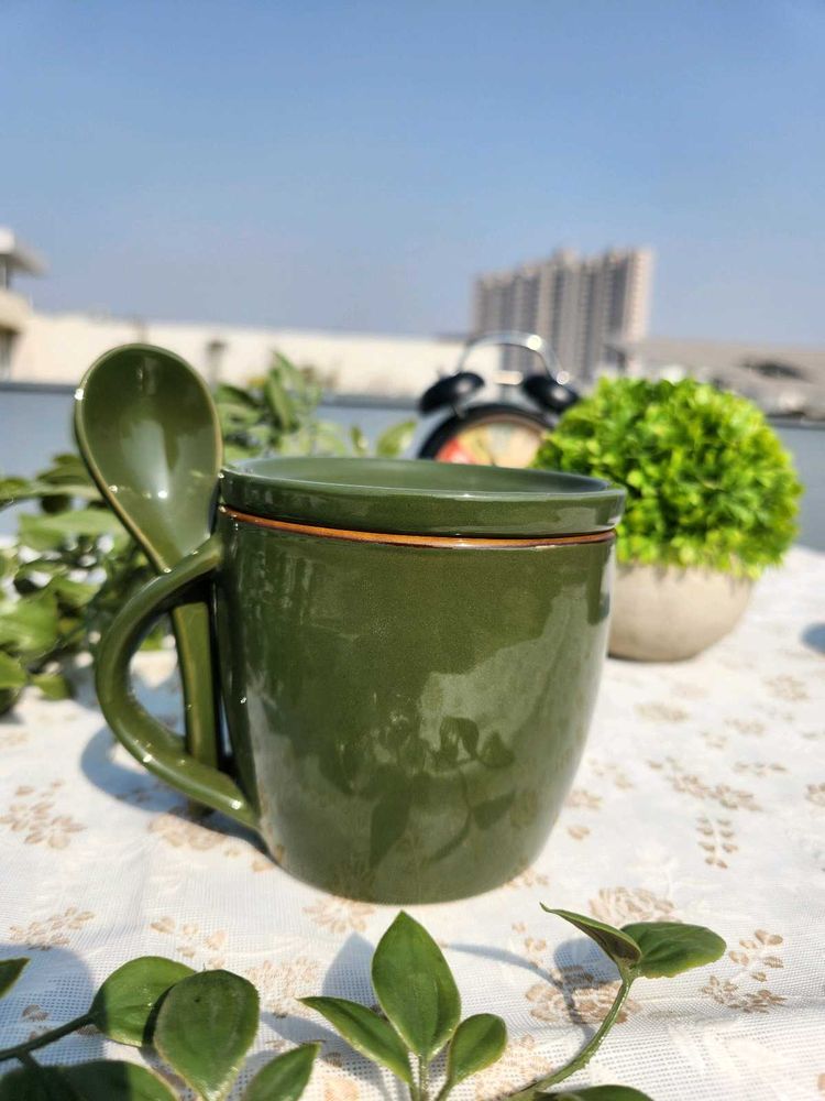 Coffee Mug Combo With Coaster And Spoon