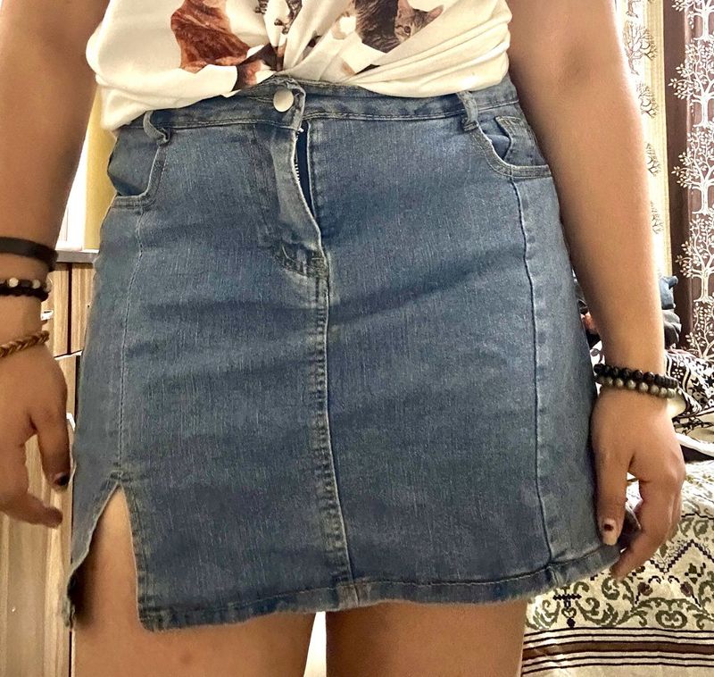 Urbanic Denim Skirt with built-in Shorts