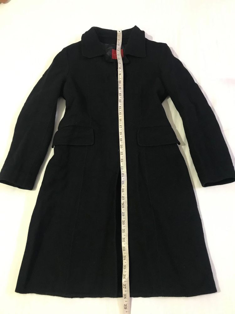 Black Woolen Long Coat Bust 34-36