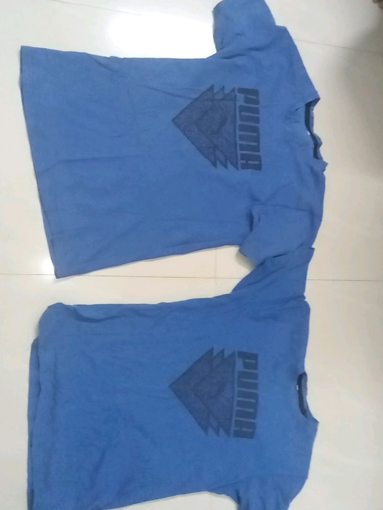 2 Blue T-shirts For Casual Wear And Active We