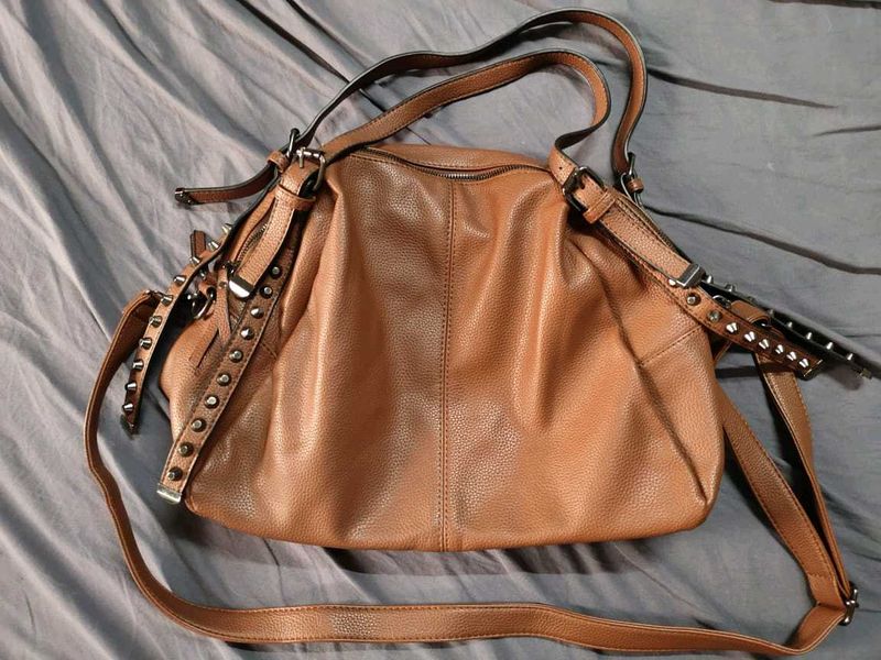 Leather Hobo Studded Bag