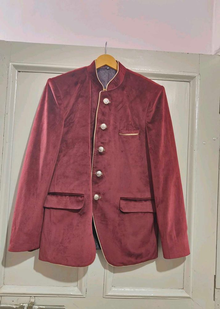 Maroon Velvet Jodhpuri