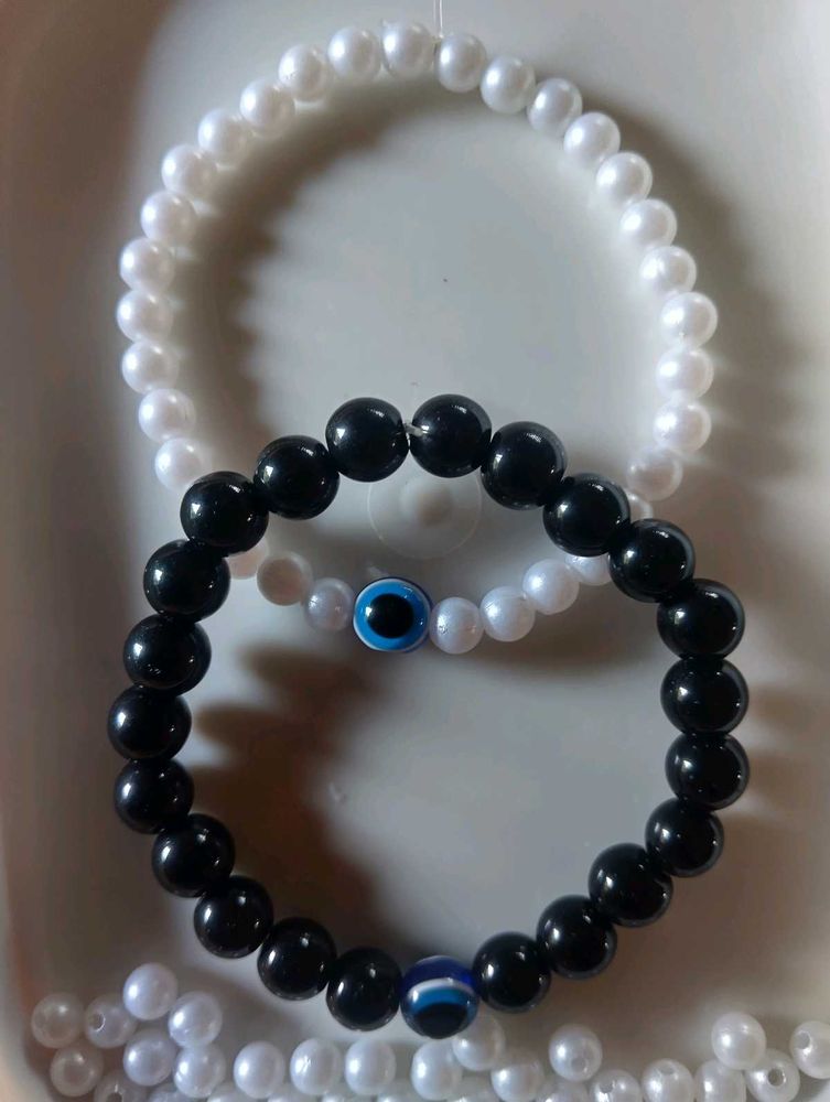 Handmade Beaded Evil Eye Bracelet Set