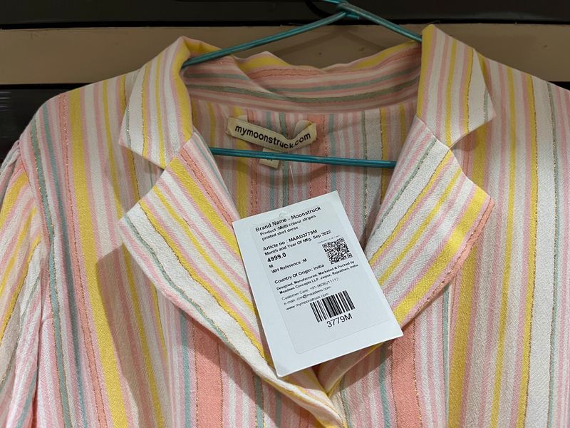 Multi Colour Stripes PrintedShirt Dress