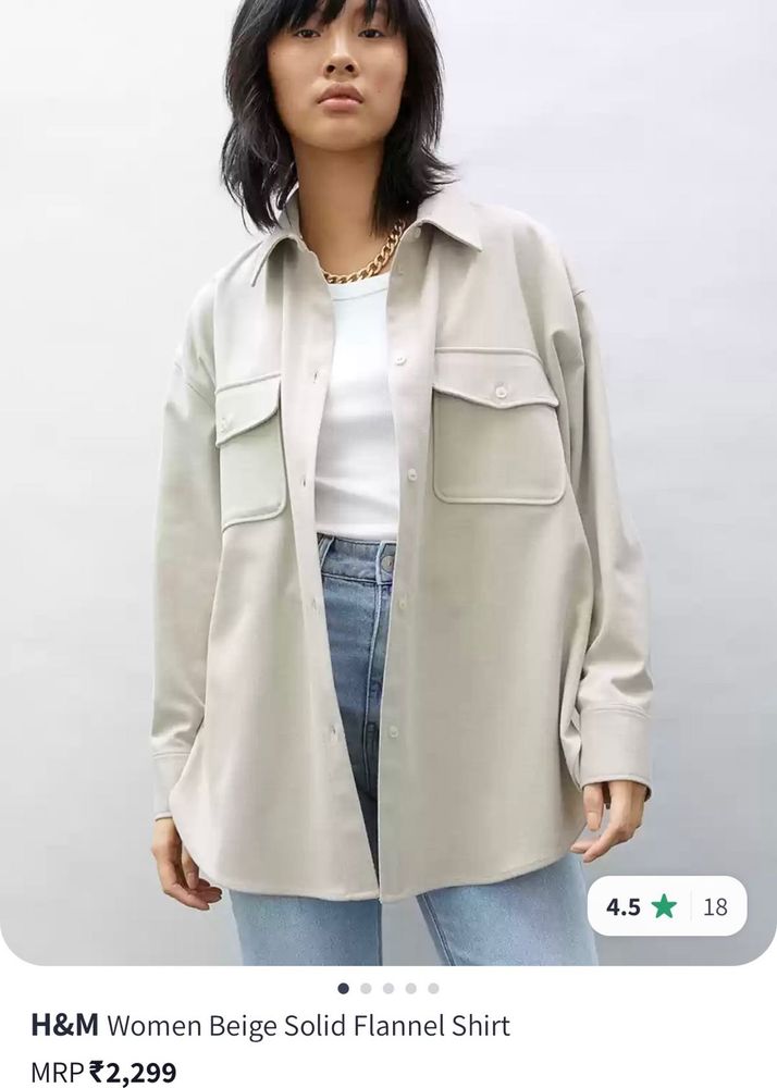 H&amp;M Beige Overshirt
