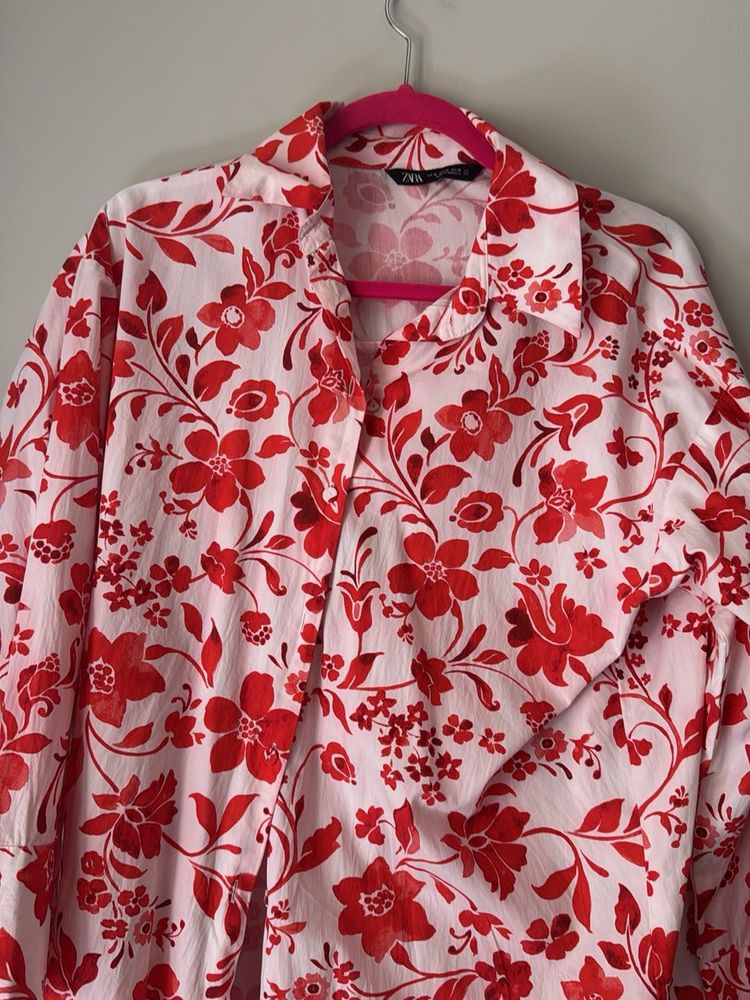 Zara Floral Print Shirt