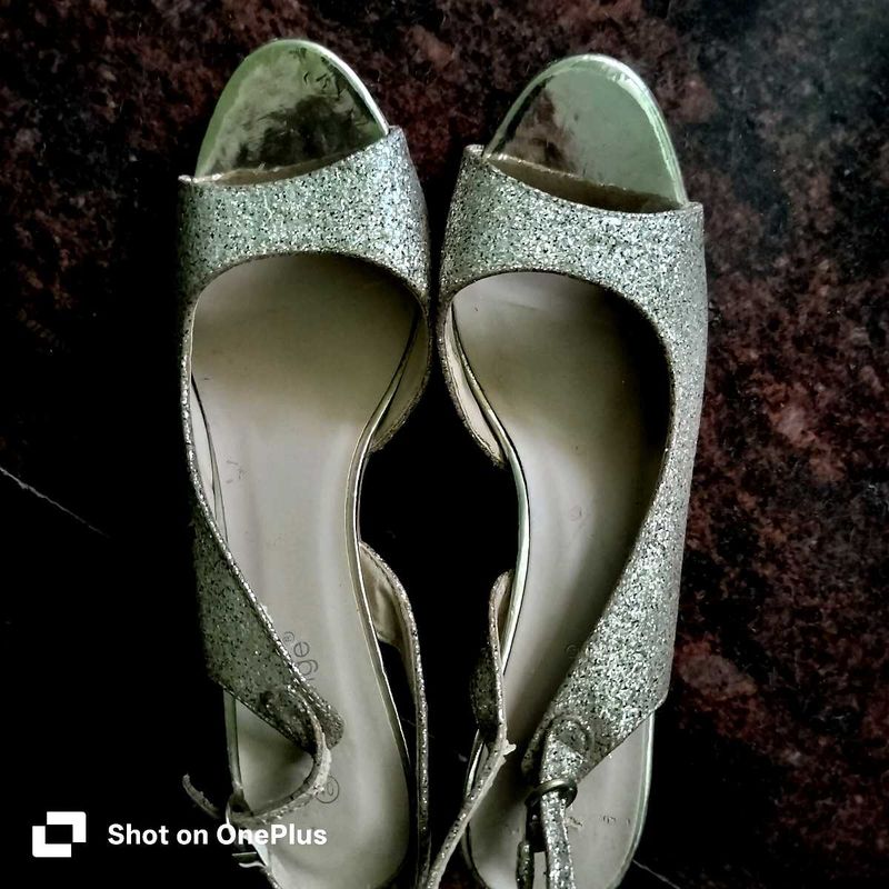 Just once used Sparkling Gold Party Heels