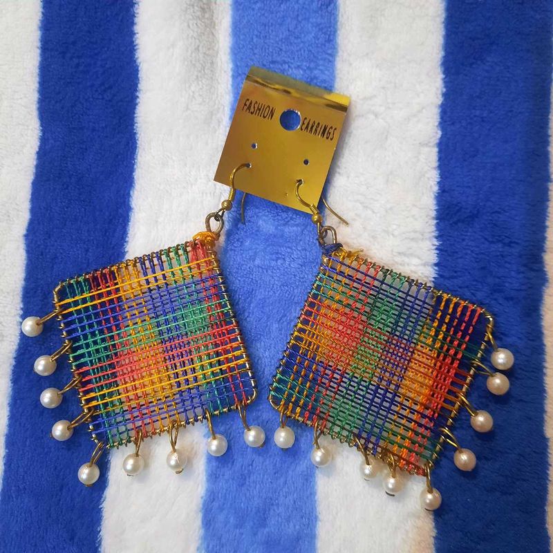 Colorful Woven Earrings