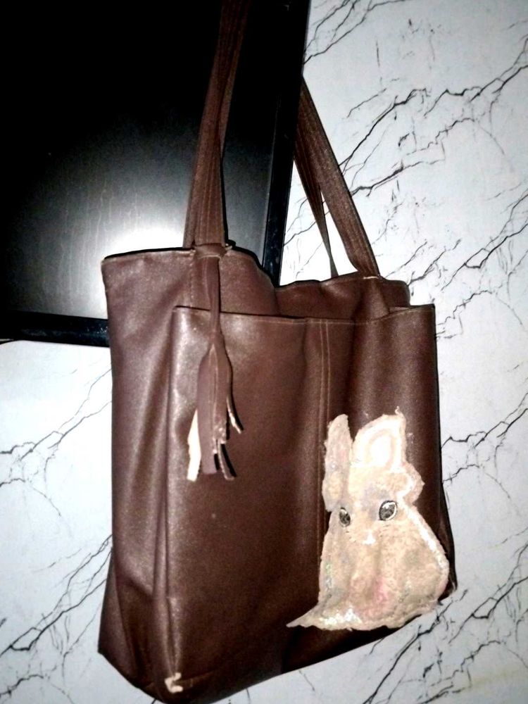 Hand &amp; Shoulder Bag Coffee Brown Colour