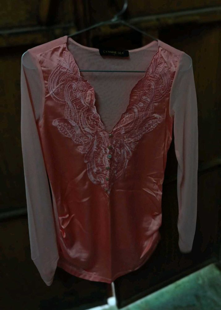 Linda Lea Pink Embellished Top