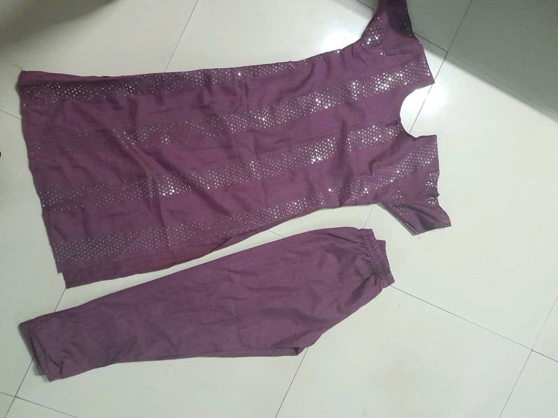 Purple kurta Set