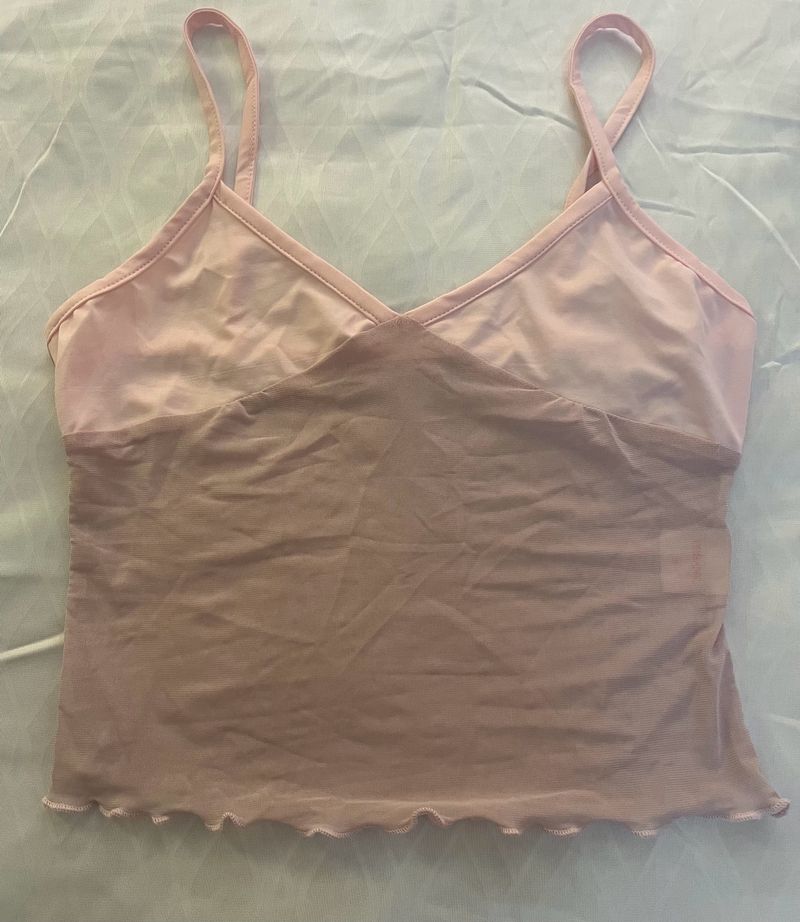 Pink Sheer Cami Top