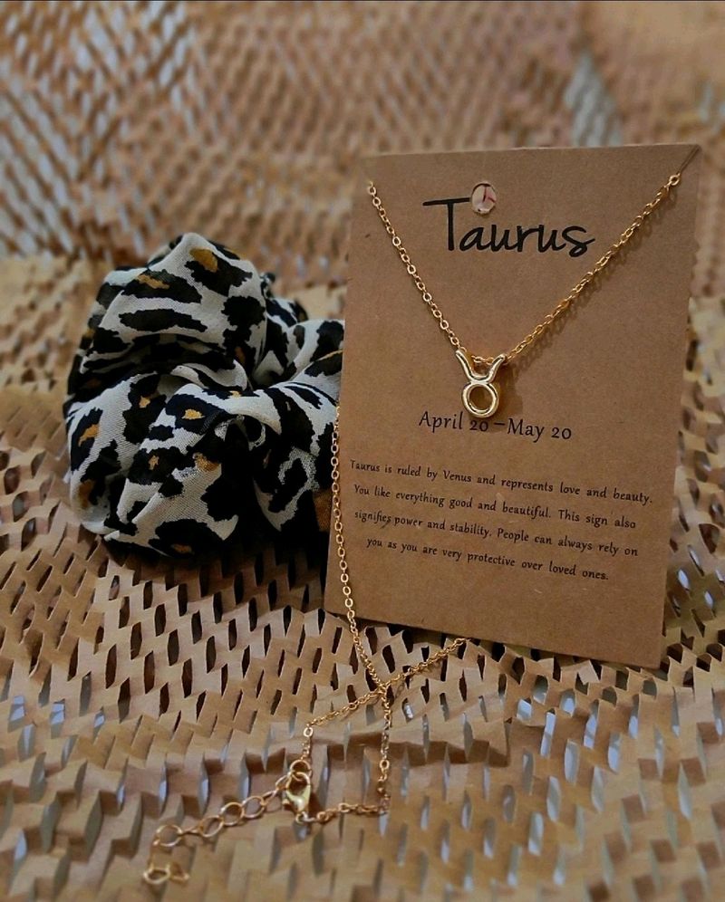 TAURUS ZODIAC SIGN NECKLACE