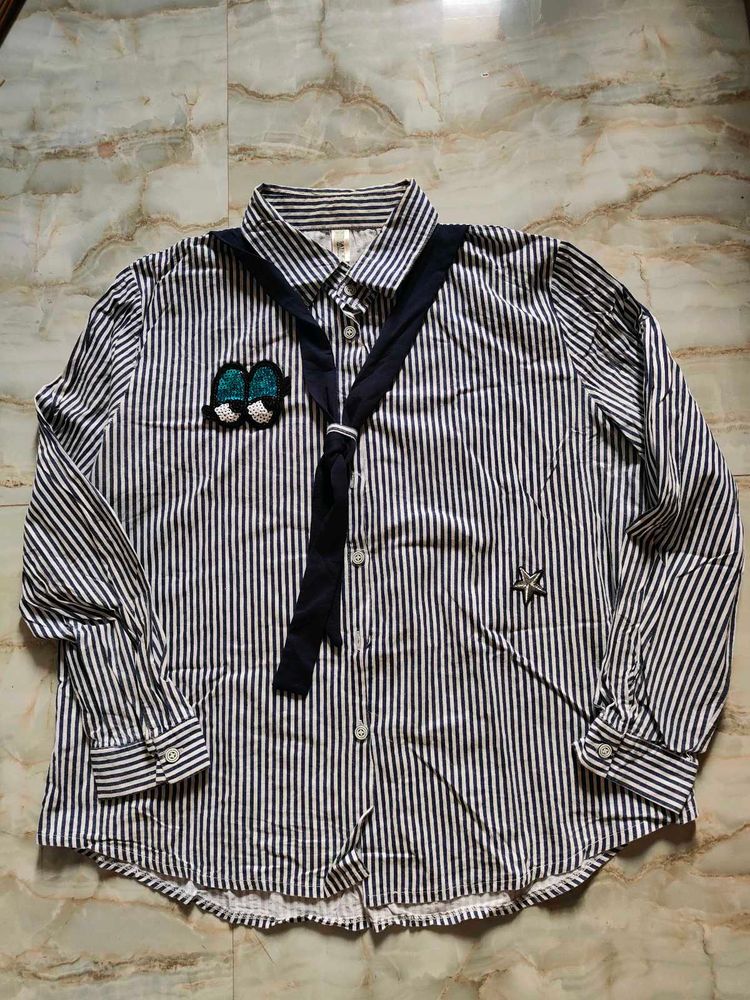 Striped Button-Down Shirt