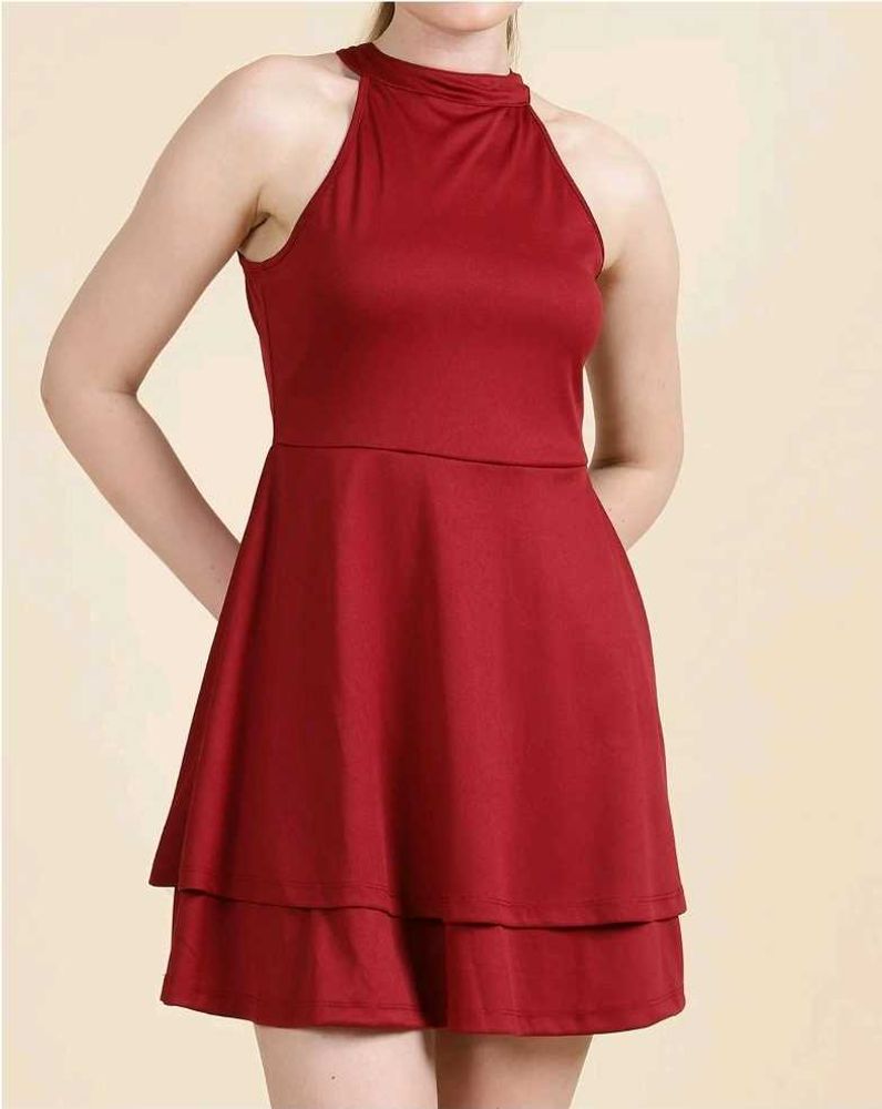 Maroon Dress(Free Delivery)