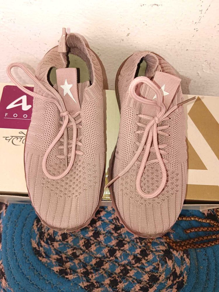 Pink Knit Sneakers - Size 34
