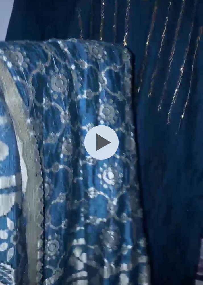 Peacock Blue Embroidered Kurta Set