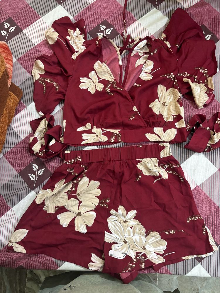 Floral Print Two-Piece Set
