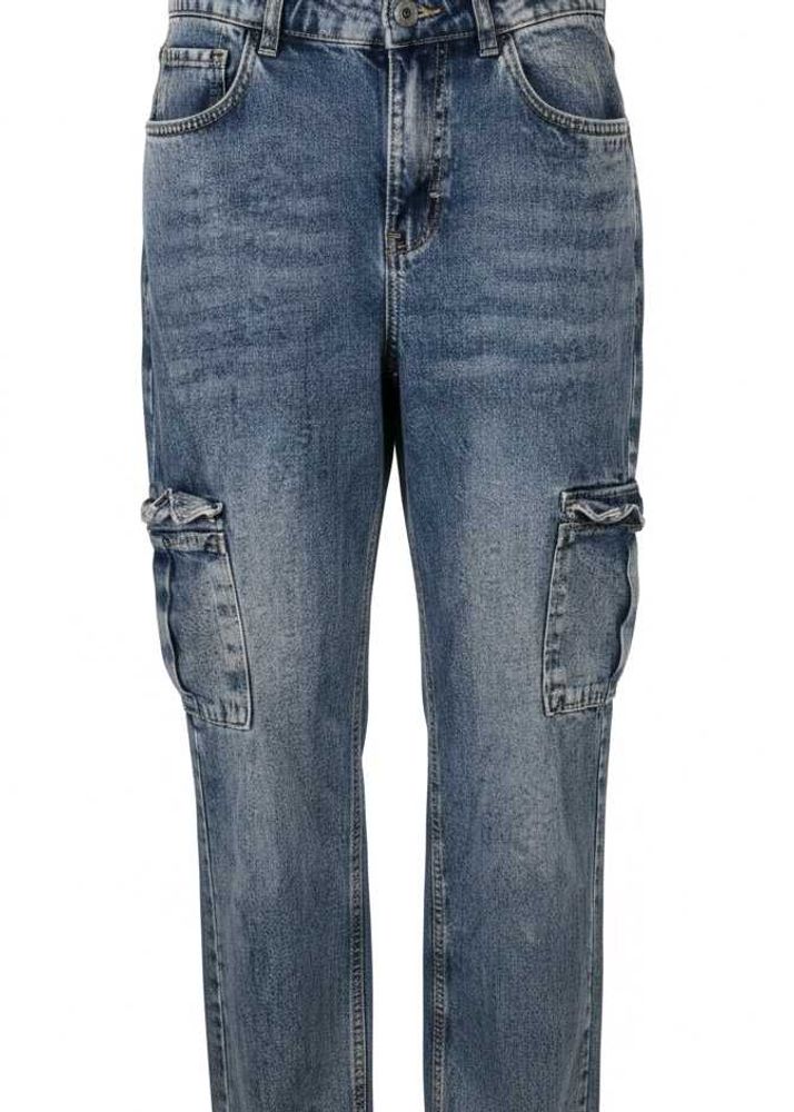 Blue Denim Cargo Pants