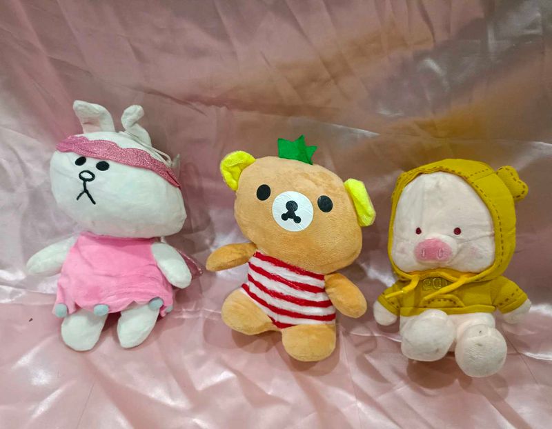 Combo Of 3 Imported Plushies Toys