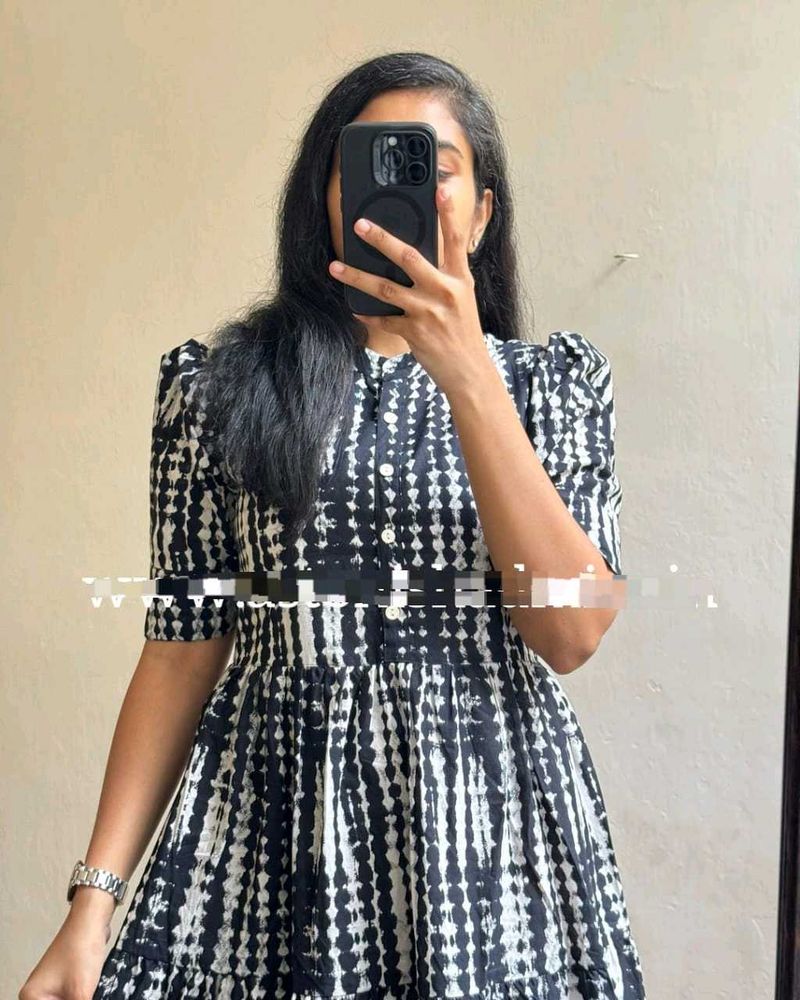 Beautiful Pure Cotton Black Midi